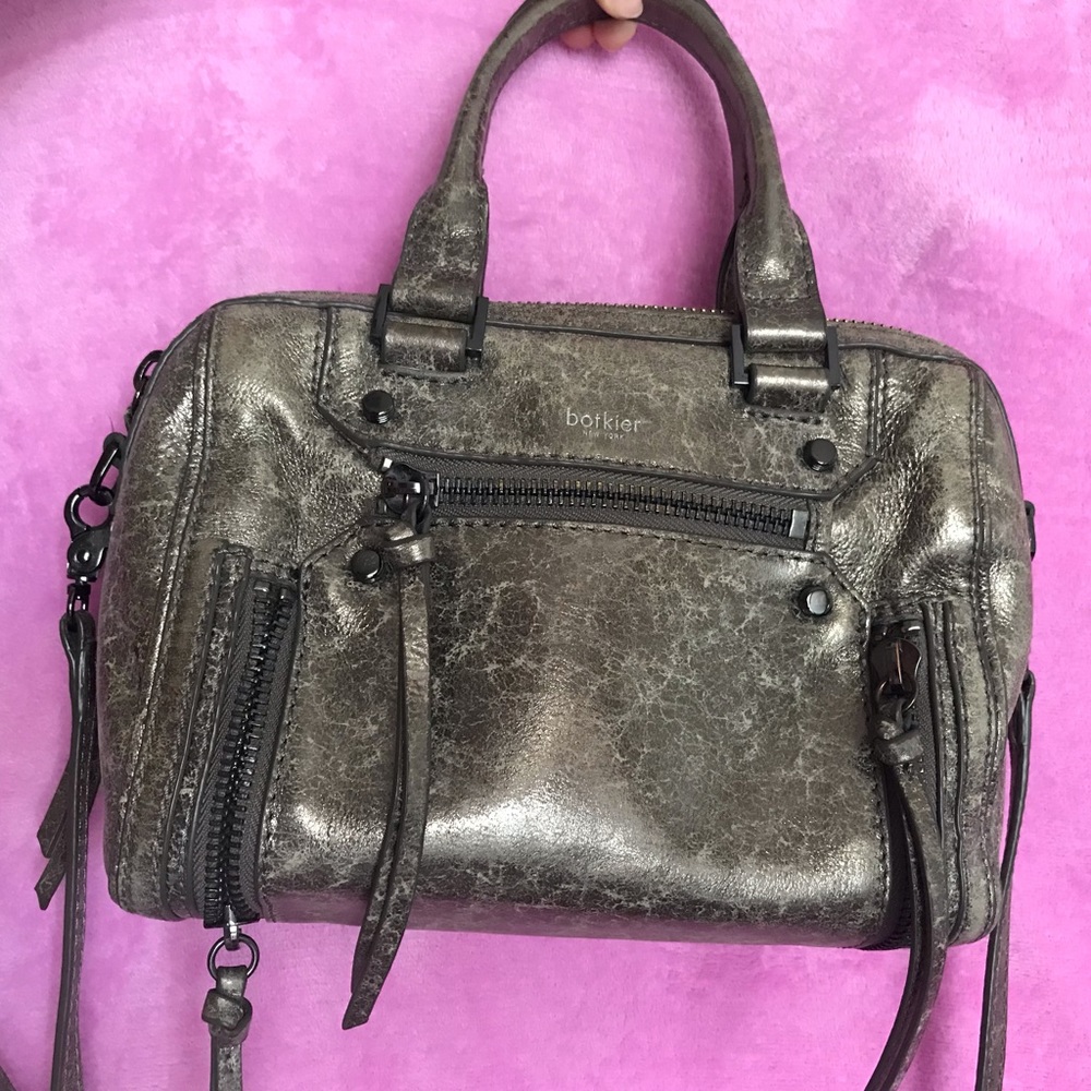 Botkier New York pewter distressed satchel bag
